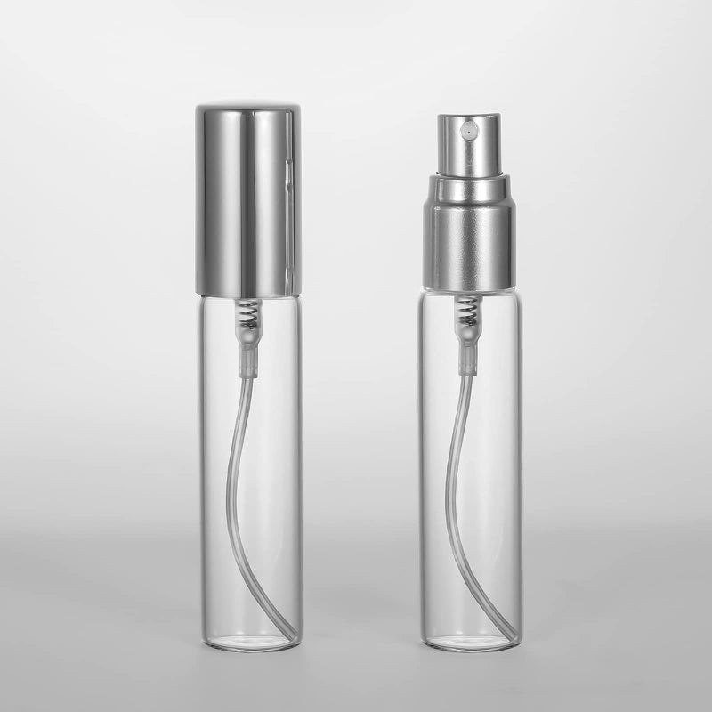 ZbFwmx 20 Pack Set 10ML Protable Refill Bulk Atomizer Spray Travel Perfume Bottle Hydrating Empty Bottle (Silver Caps) - Image 5